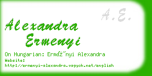alexandra ermenyi business card